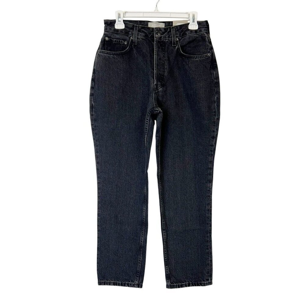 NEW Everlane Curvy 90s Cheeky Straight Jeans Womens Size 30 Black High Rise